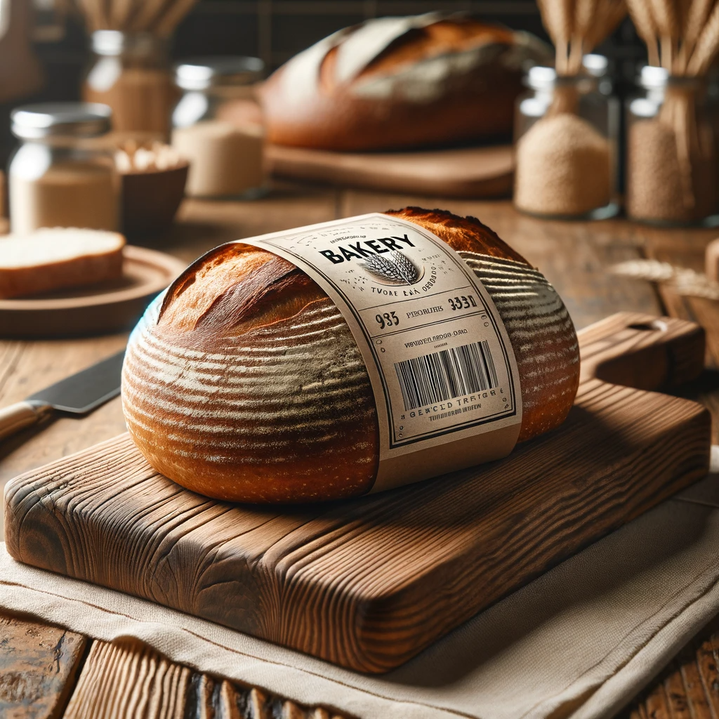 Bread with a label printed with Epson ColorWorks