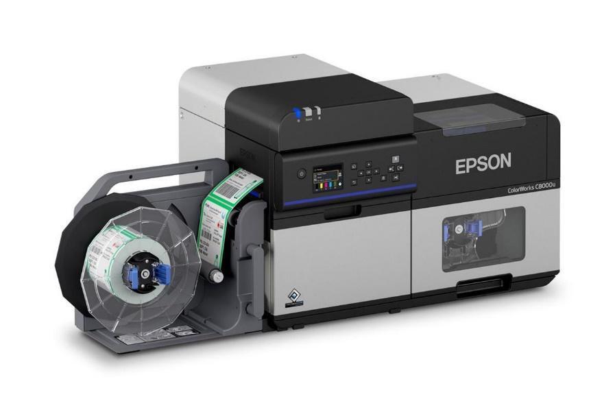 The Epson ColorWorks CW-C8000 printer