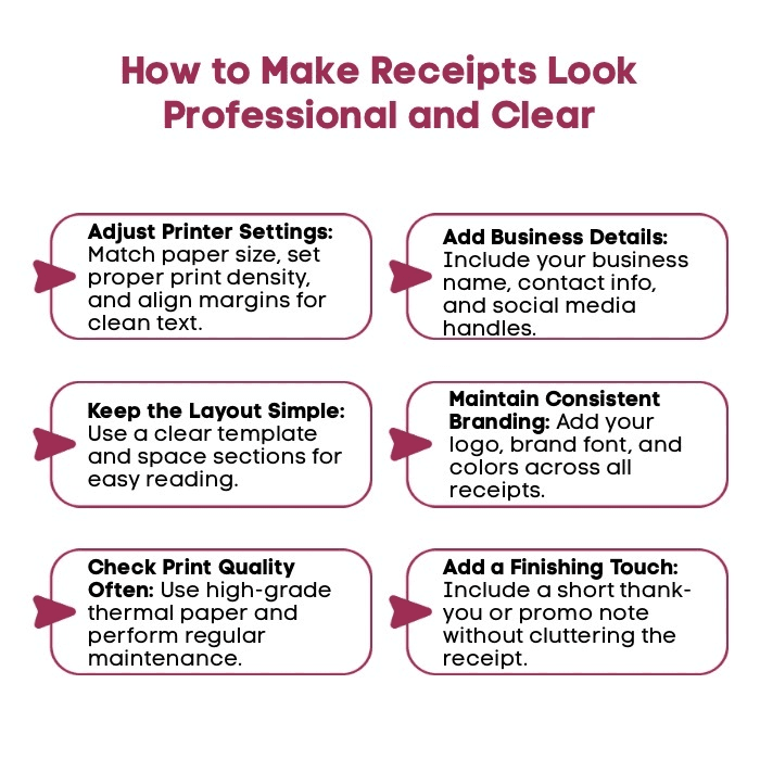 An Infographic on How to Make Receipts Look Professional and Clear. An Infographic on How to Make Receipts Look Professional and Clear.
